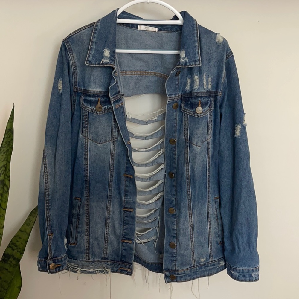 Distressed Denim Jacket